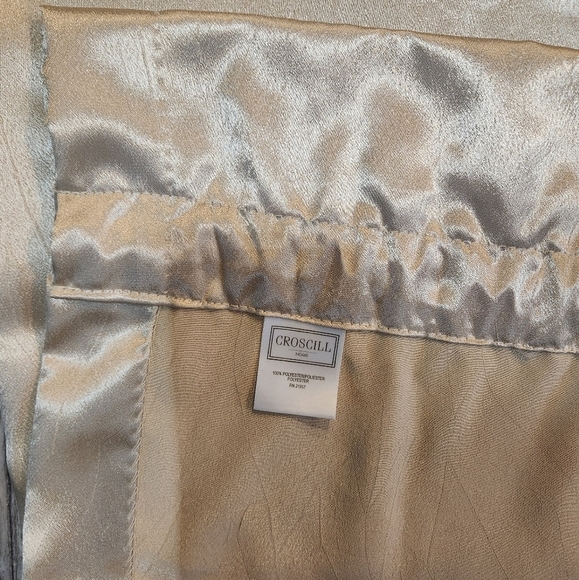 Croscill Satin Champagne Curtain Panels (Set Of 2)-40x82" each - Picture 5 of 12